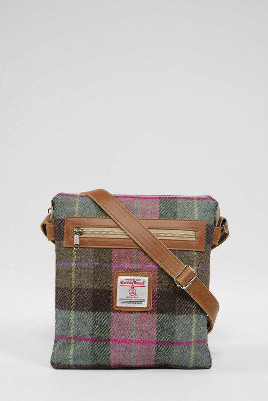 Harris Tweed St Clements Bag | A0254 (Tan Leather)