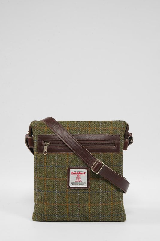 Harris Tweed St Clements Bag | HB103 (Brown Leather)