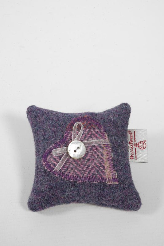 Harris Tweed Scented Drawer Sachet Heart 1