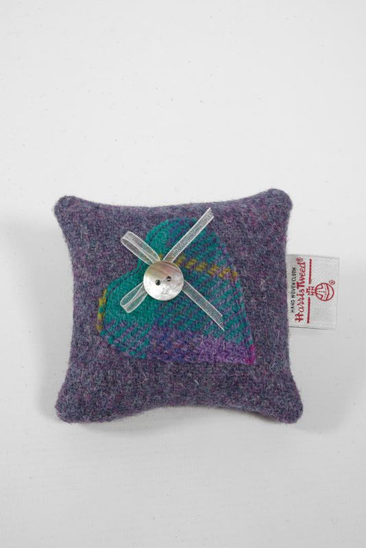 Harris Tweed Scented Drawer Sachet Heart 2