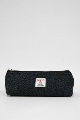 Harris Tweed Pencil Case | Black Turquoise HB