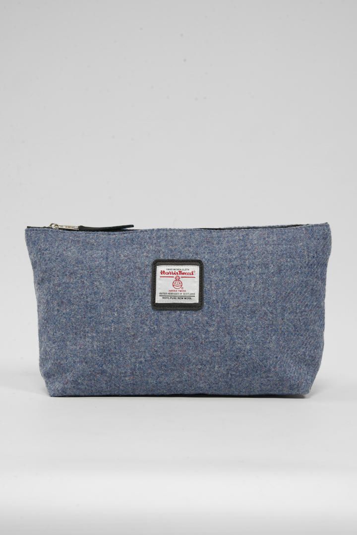 Harris Tweed Toiletries Bag | 228 Black Leather