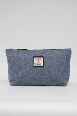 Harris Tweed Toiletries Bag | 228 Black Leather