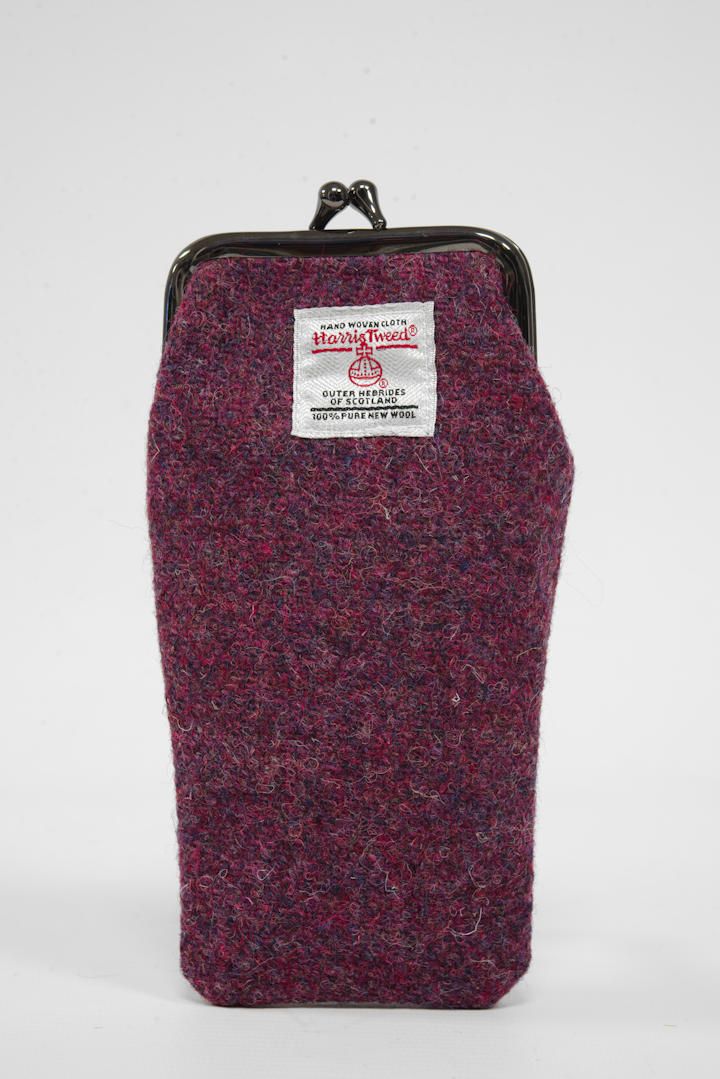 Harris Tweed Spectacle Case | Plum (NL)