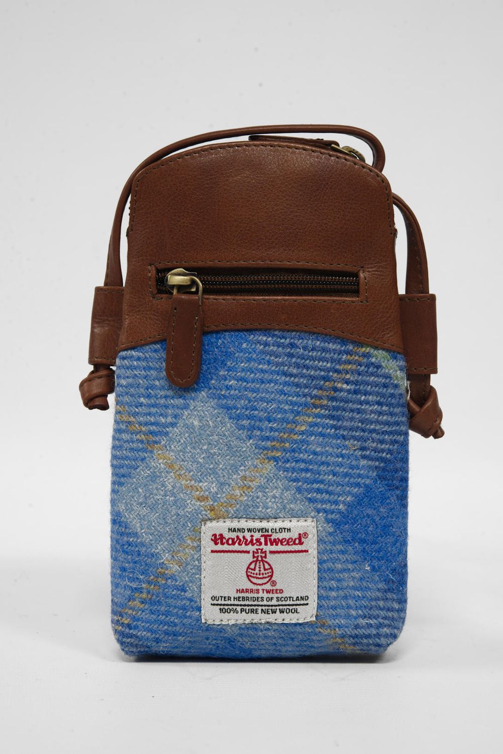 Harris Tweed Barvas Bag | A069 (Brown Leather)