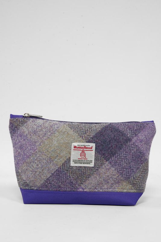 Harris Tweed Washbag | HB156 (C) (Purple)