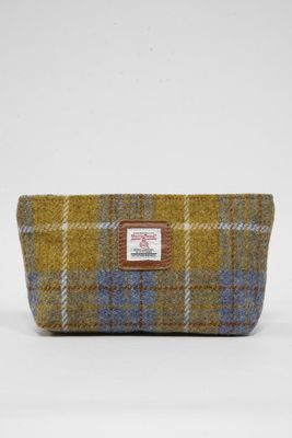 Harris Tweed Cosmetic Bag | A0102 (Tan Leather)