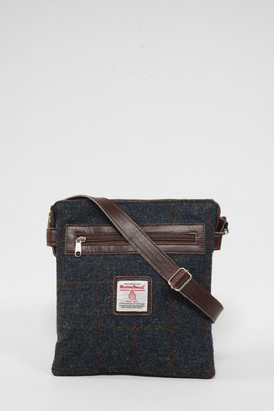Harris Tweed St Clements Bag | A0239 (Brown Leather)