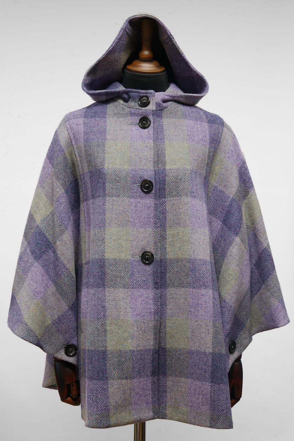 Harris Tweed Ladies Hooded Cape | HB156