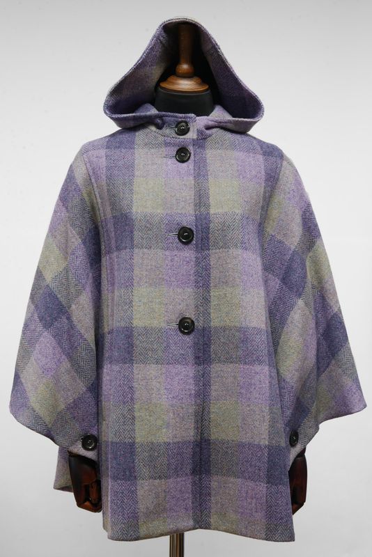 Harris Tweed Ladies Hooded Cape | HB156