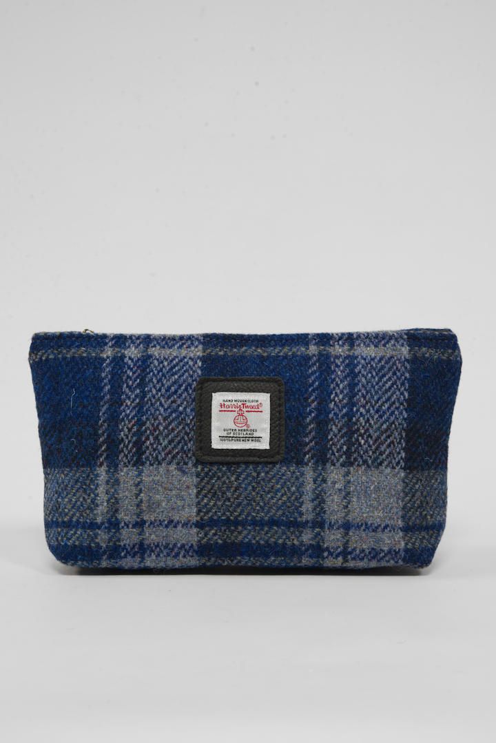 Harris Tweed Cosmetic Bag | A0237 (Black Leather) (NL)