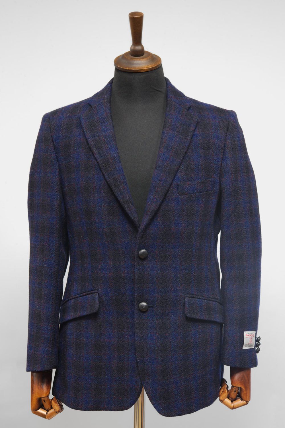 Harris Tweed Patrick Jacket | Navy Block Check
