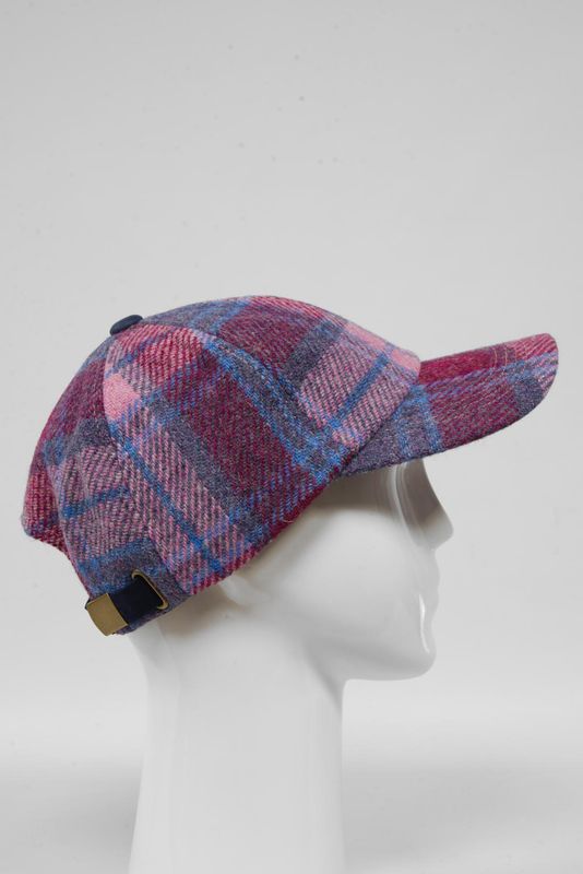 Harris Tweed Baseball Cap | Pink Blue (HH)