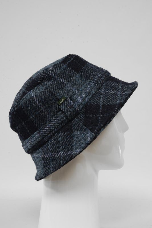 Harris Tweed Ladies Bucket Hat | Black/Grey Check (HH)