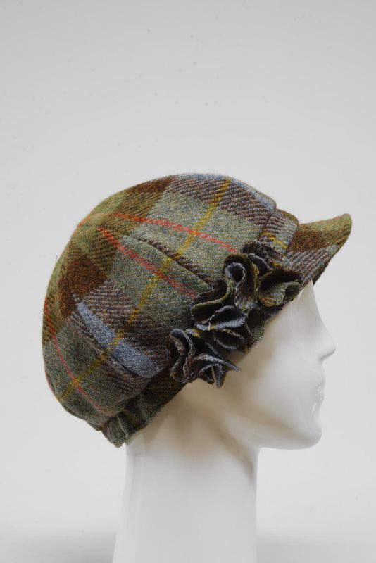 Harris Tweed Ladies Flower Hat | (HW) A017