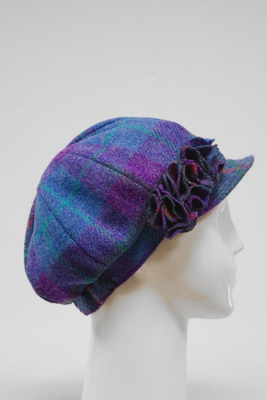 Harris Tweed Ladies Flower Hat |  A089 (HW)