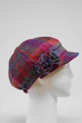 Harris Tweed Ladies Flower Hat | (HW) A0115