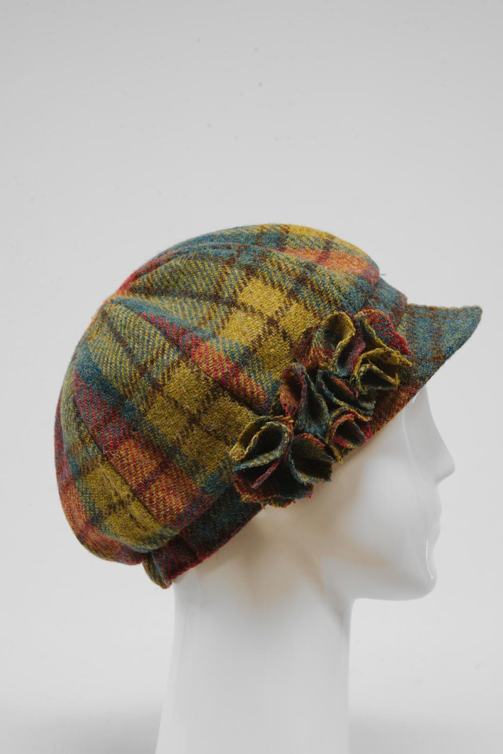 Harris Tweed Ladies Flower Hat | (HW) A0194