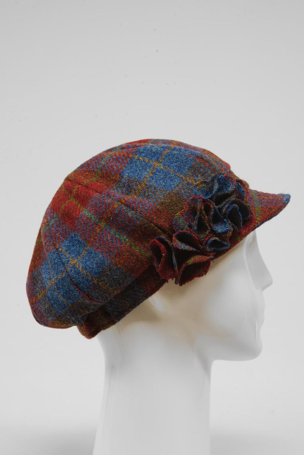 Harris Tweed Ladies Flower Hat | (HW) A0211