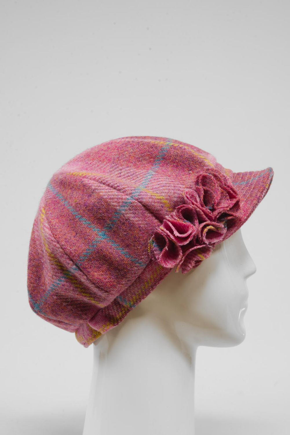 Harris Tweed Ladies Flower Hat | (HW) A0223