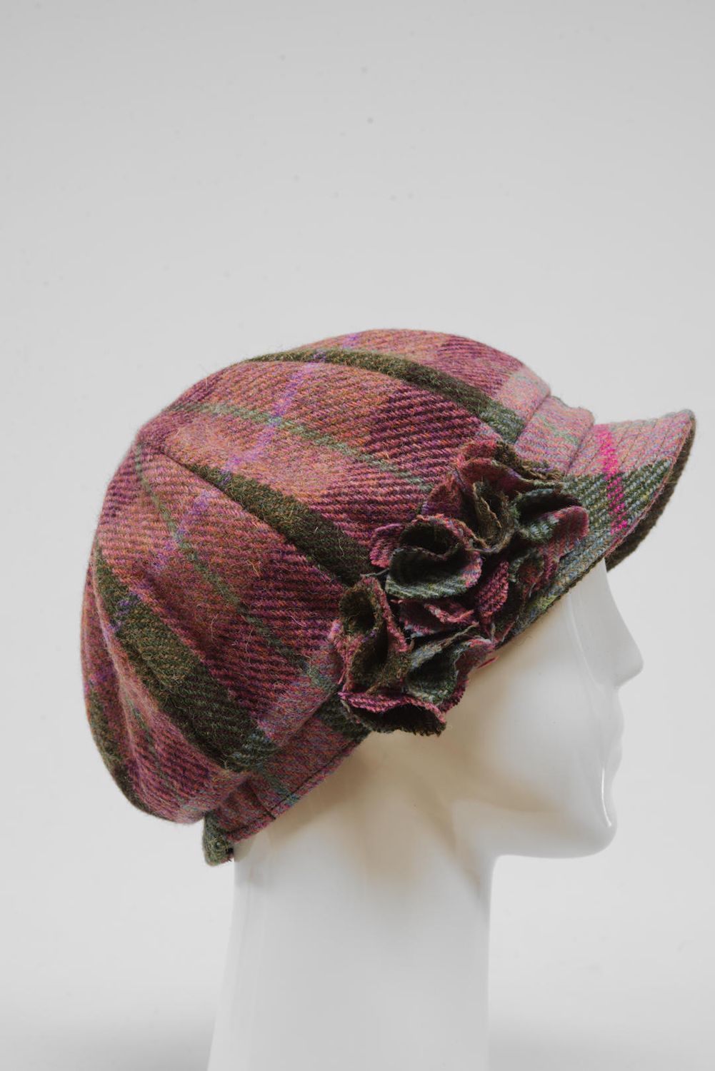 Harris Tweed Ladies Flower Hat | (HW) A0254