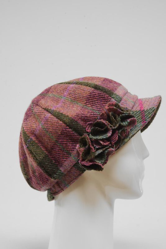 Harris Tweed Ladies Flower Hat |  A0254 (HW)