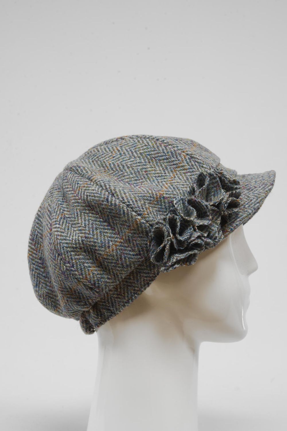 Harris Tweed Ladies Flower Hat | (HW) HB132