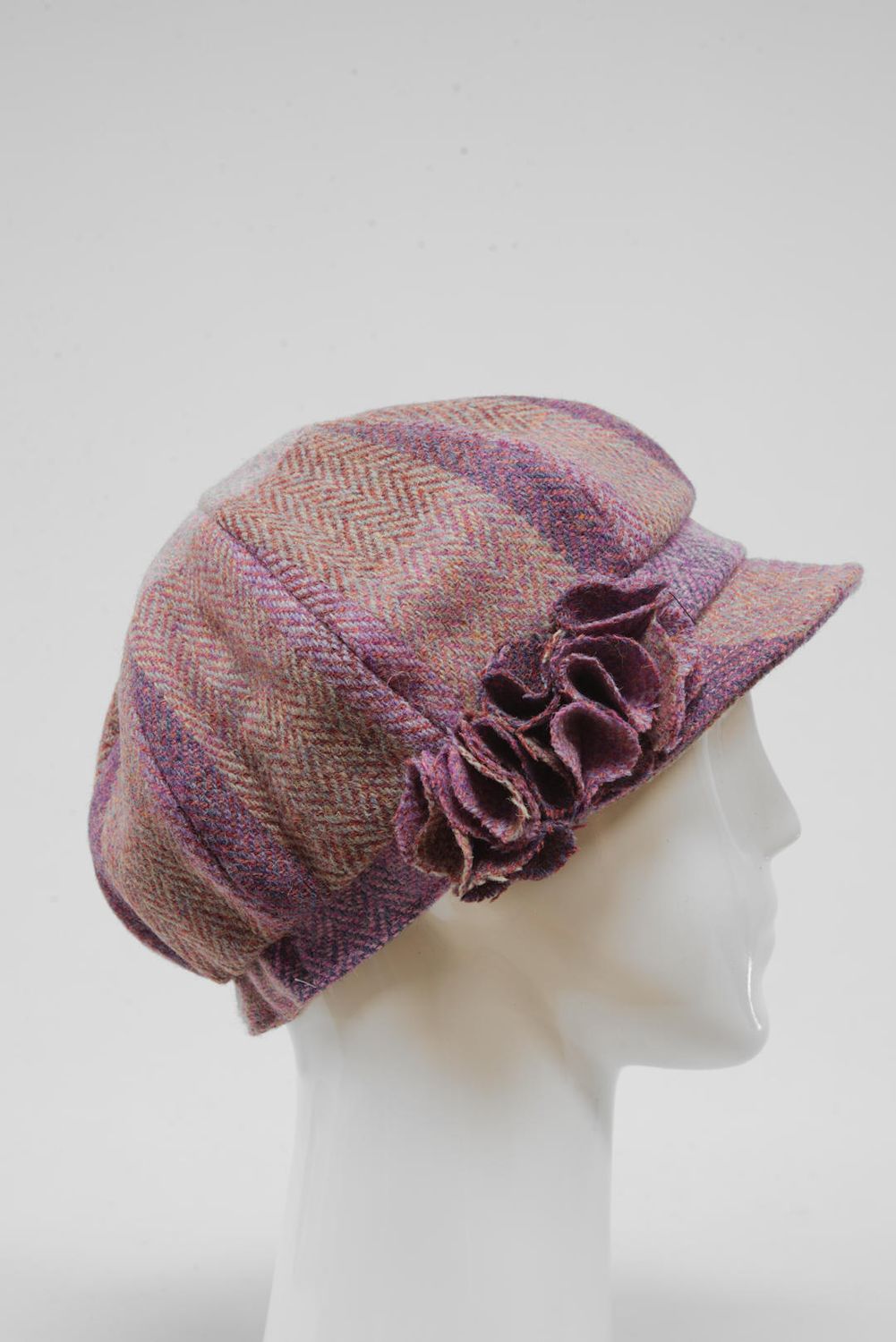 Harris Tweed Ladies Flower Hat | (HW) HB145