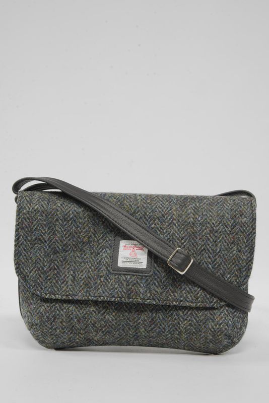 Harris Tweed Katie Bag | HB64 (Black Leather)