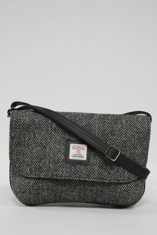 Harris Tweed Katie Bag | HB85 (Black Leather)