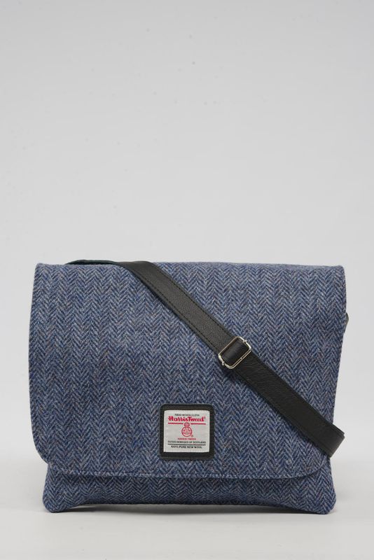 Harris Tweed Scalpay Bag | HB81 (Black Leather)