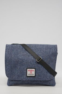 Harris Tweed Scalpay Bag | HB81 (Black Leather)