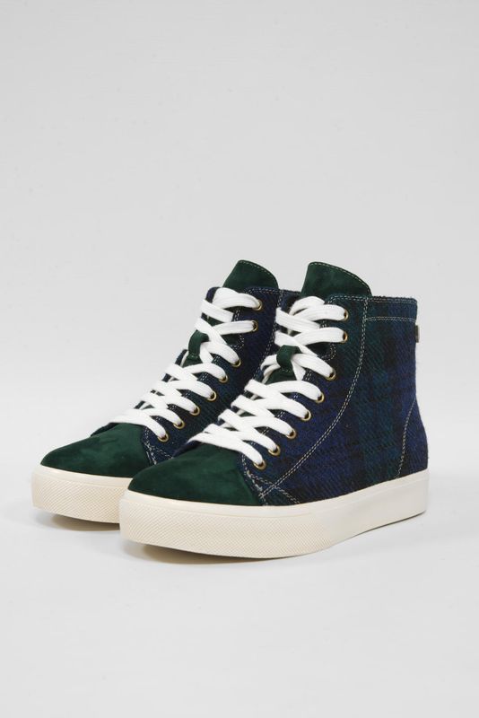 Harris Tweed Blair Trainers | Blackwatch Check
