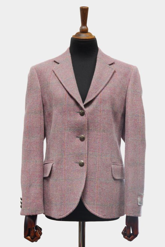 Harris Tweed Claire Jacket | Pink Check