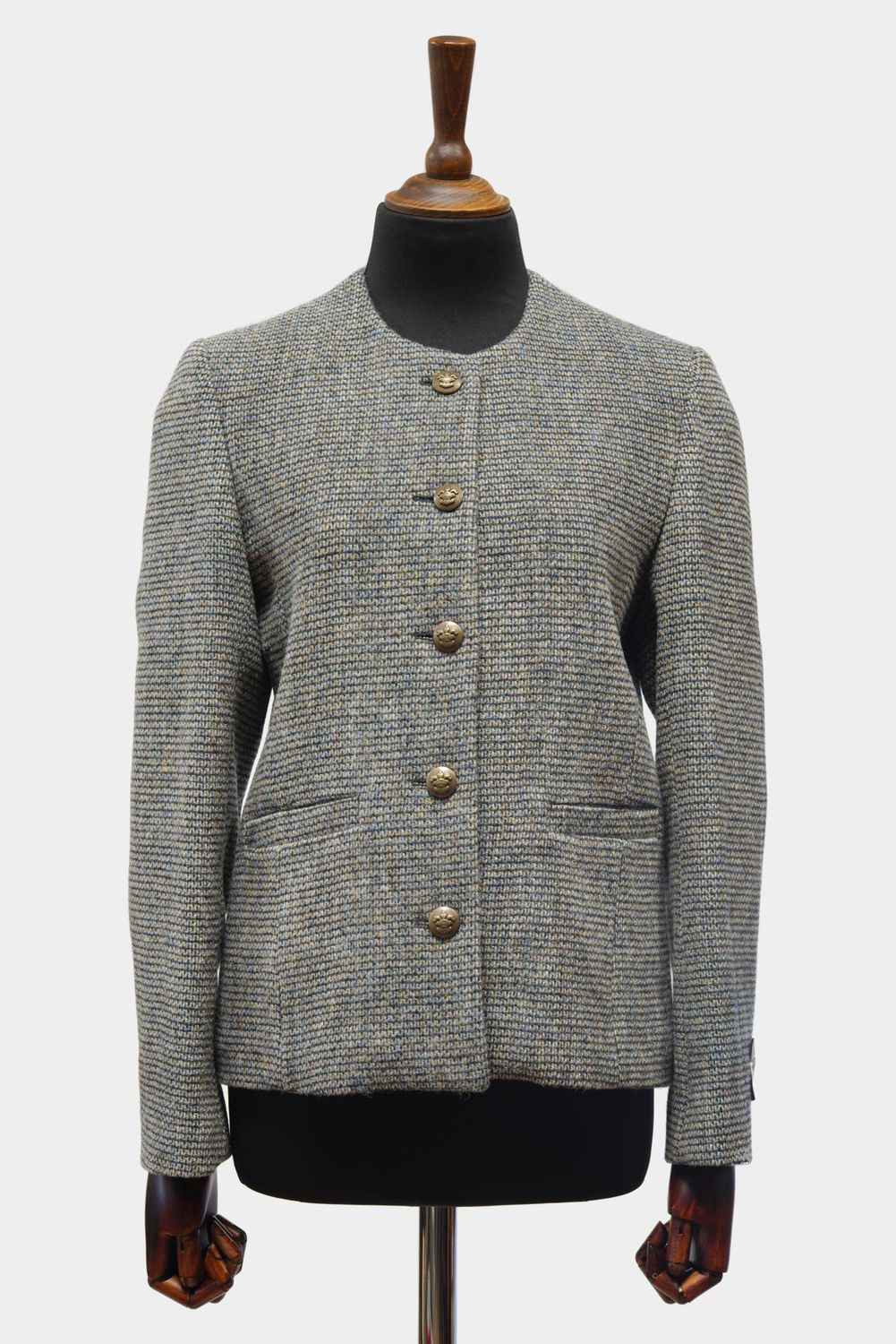 Harris Tweed Grace Jacket | Duck Egg Blue Weave