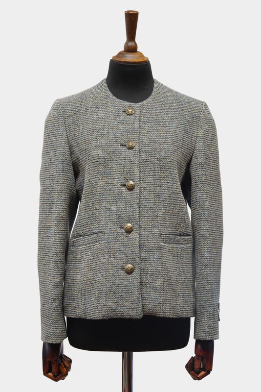 Harris Tweed Grace Jacket | Duck Egg Blue Weave