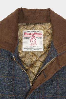 Harris Tweed Boyd Field Coat | Blue Multi