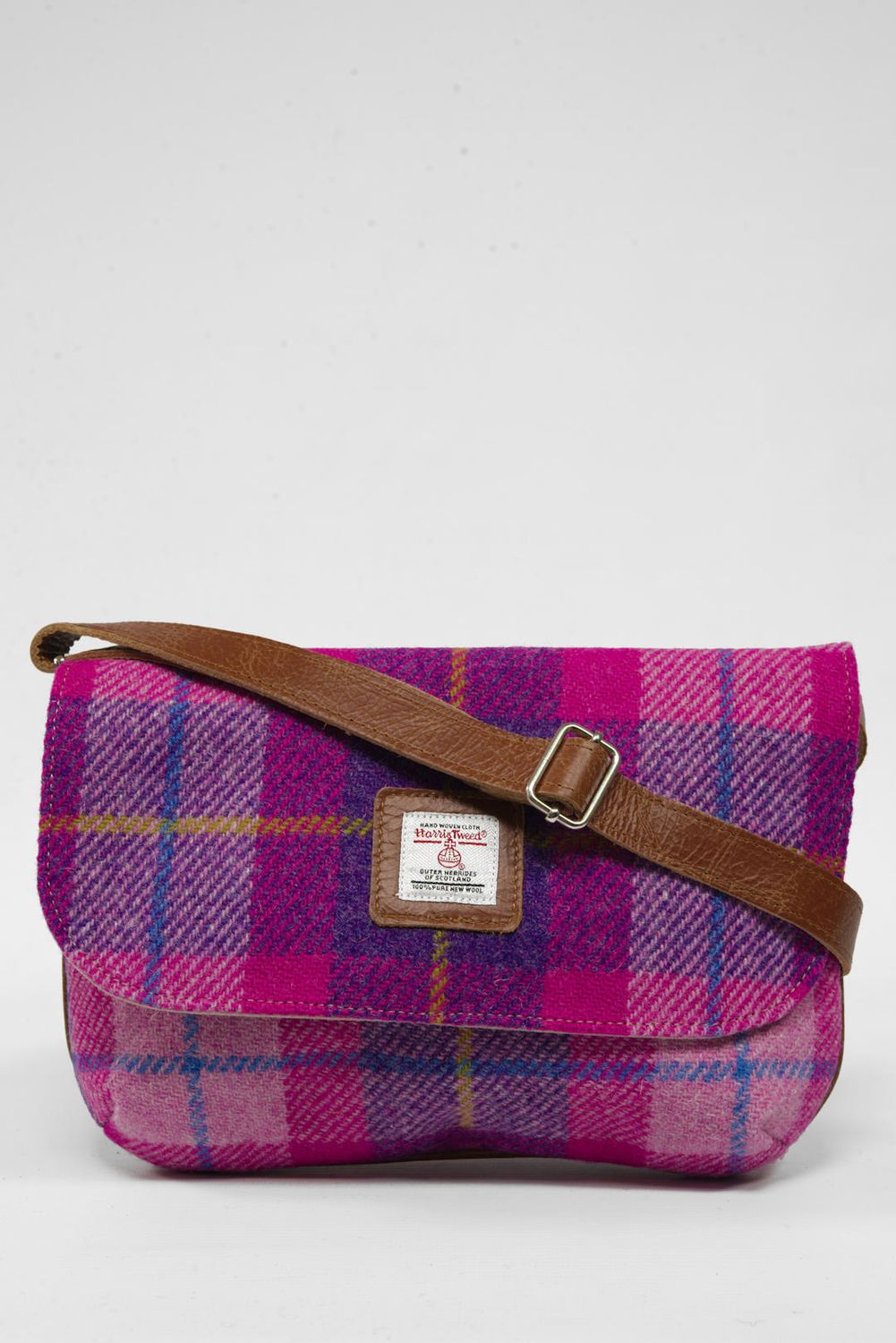 Harris Tweed Katie Bag | A090 (Tan Leather)