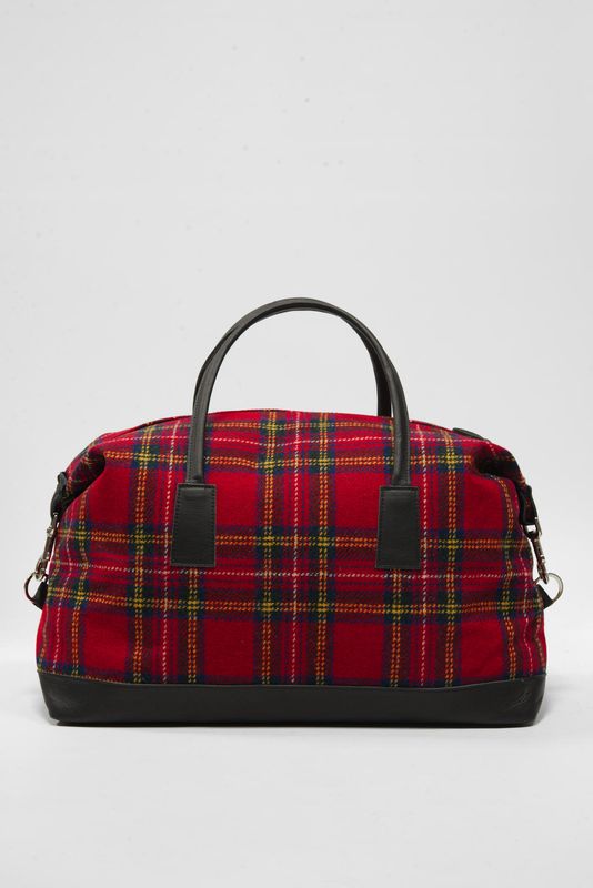 Harris Tweed Luggage Bag | A0217 (Black Leather)