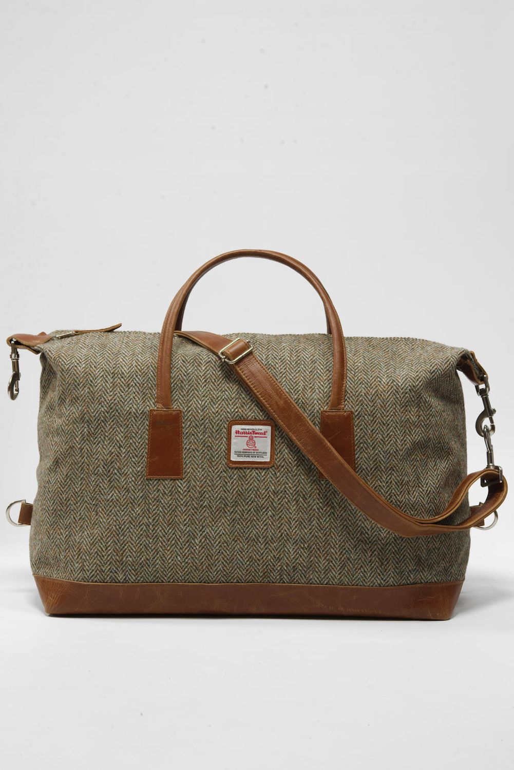 Harris Tweed Luggage Bag | HB55 (Tan Leather)