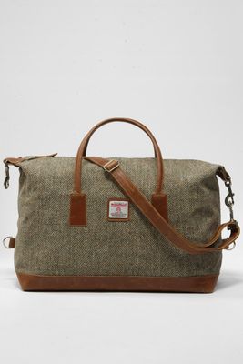 Harris Tweed Luggage Bag | HB55 (Tan Leather)