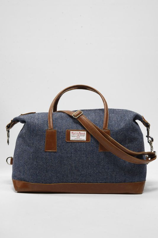 Harris Tweed Luggage Bag | HB81 (Tan Leather)