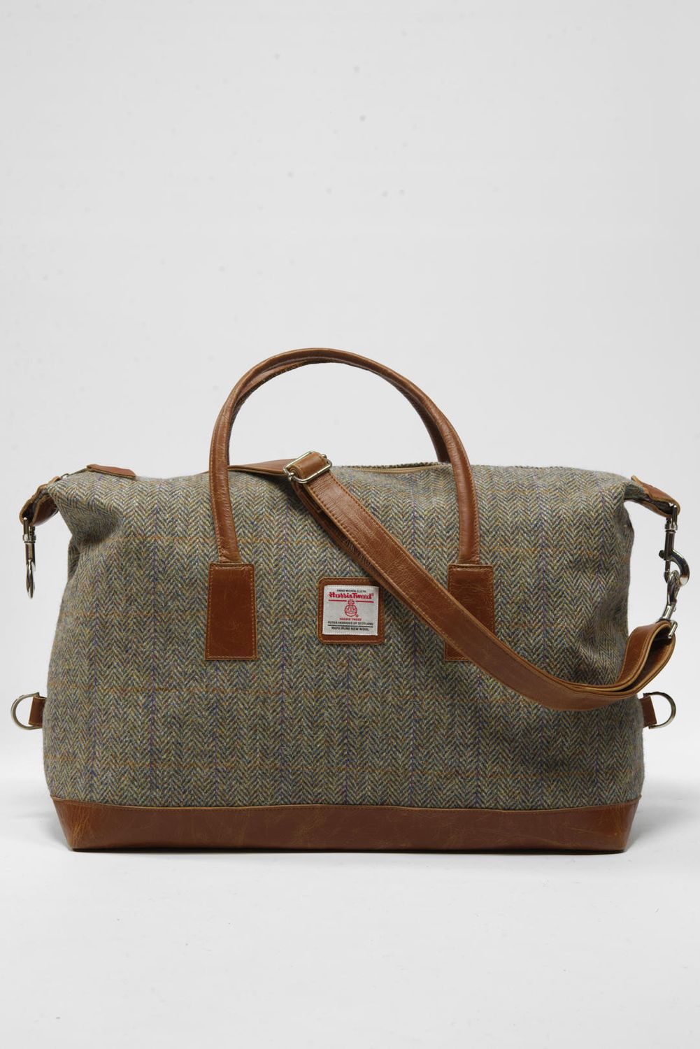 Harris Tweed Luggage Bag | HB107 (Tan Leather)