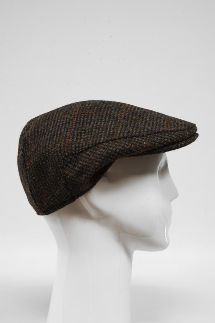 Harris Tweed Flat Cap | Brown W Rust OC (HW)