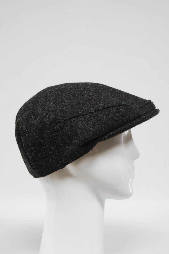 Harris Tweed Flat Cap | Plain Charcoal (HW)