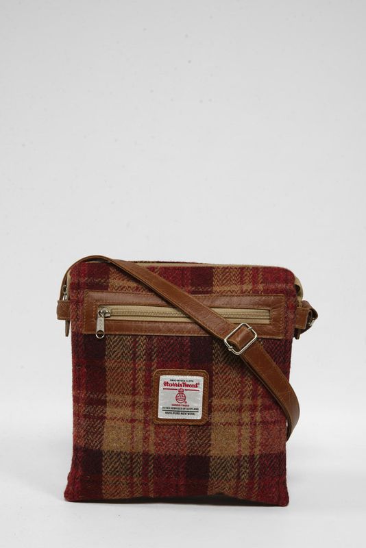 Harris Tweed St Clements Bag | A0228 (Tan Leather)