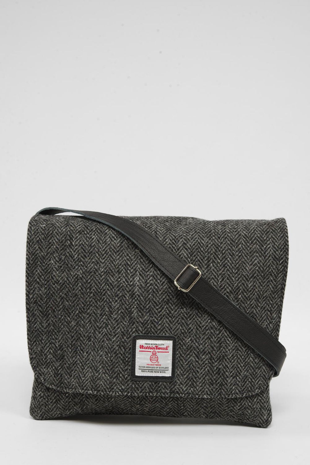 Harris Tweed Scalpay Bag | HB64 (Black Leather)