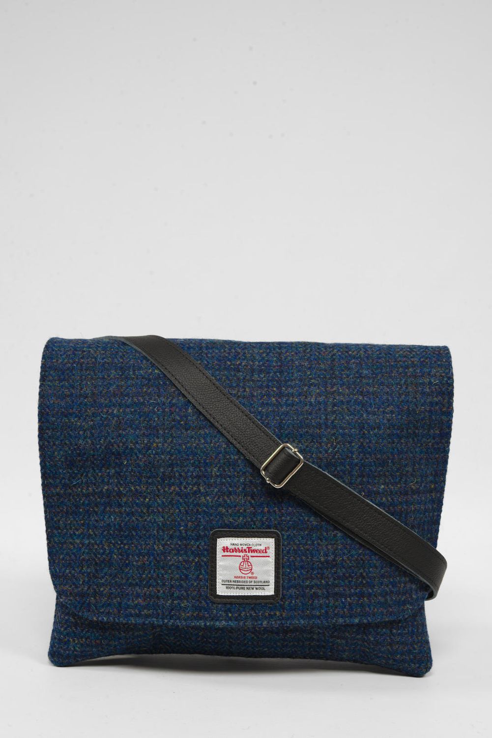 Harris Tweed Scalpay Bag | A0207 (Black Leather)
