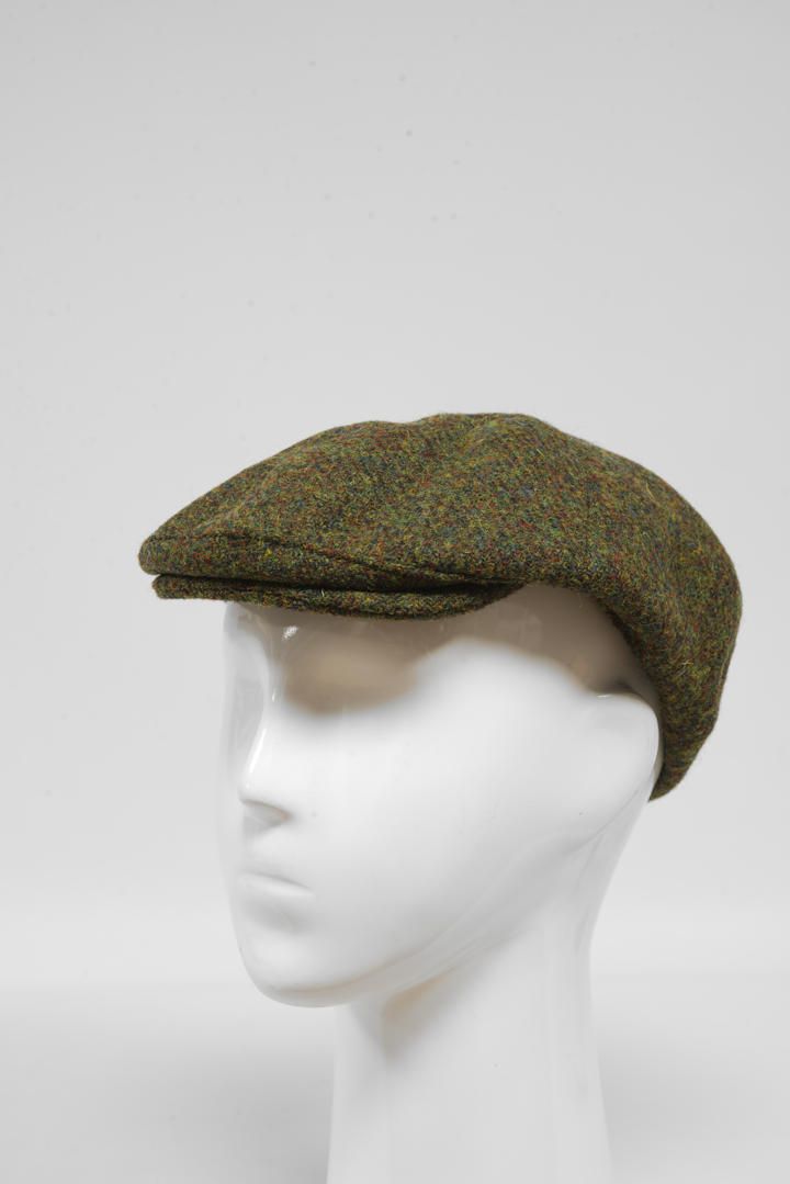 Harris Tweed Duck Bill Cap | Green Moss Blend 329 (HW)