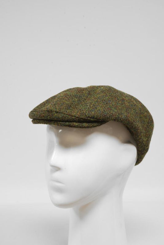 Harris Tweed Duck Bill Cap | Green Moss Blend 329 (HW)